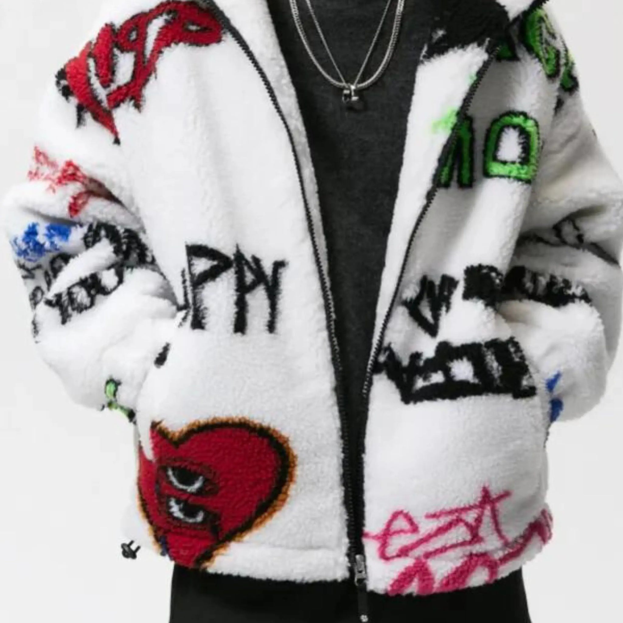 Graffiti Plush Jacket