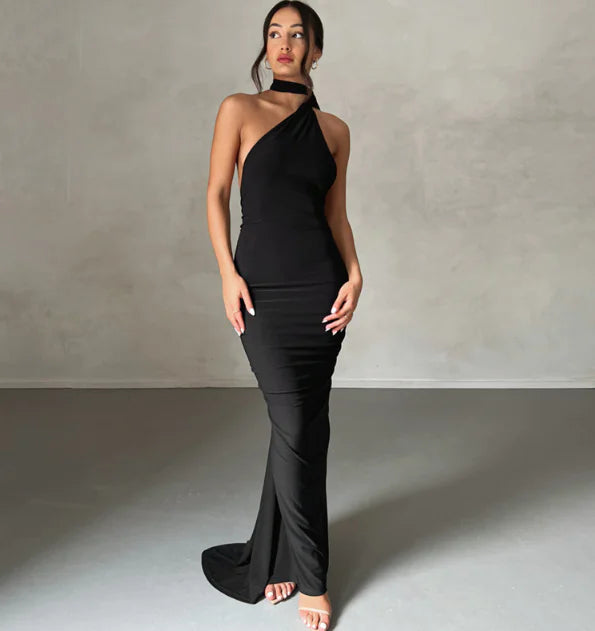 Backless Halter Sheath Dress For Women