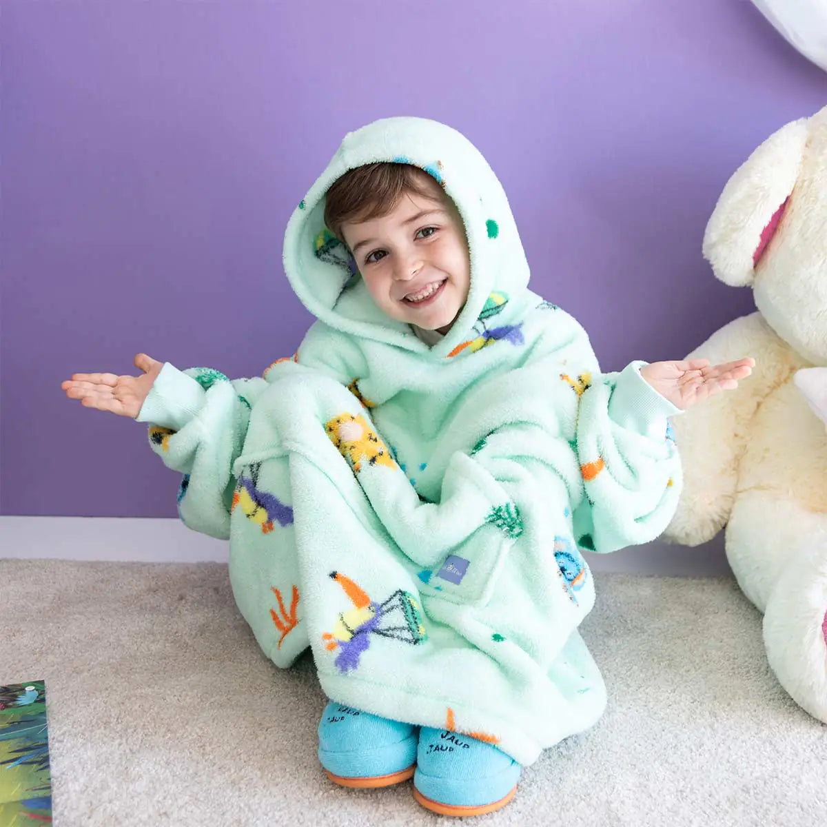 Mermaid Wearable Blanket Hoodie for Babys